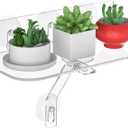 12 Inch Clear Acrylic Window Sill Plant Shelf with Strong Cup Suction, Hanging Window Plant Shelves for Plants, Camera, Picture Frame(1 Pack)