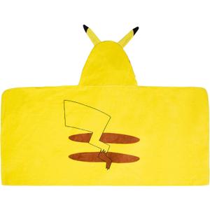 Pokemon Pikachu Bath and Beach Soft Cotton Terry Hooded Towel Wrap, 24" x 50" Franco Kids