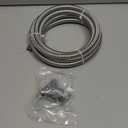 Refrigerator Ice Maker Water Line Kit - 10' Braided Stainless Steel Fridge Water Line with 1/4" Compression Fittings Pex Tubing Core and Water Splitter