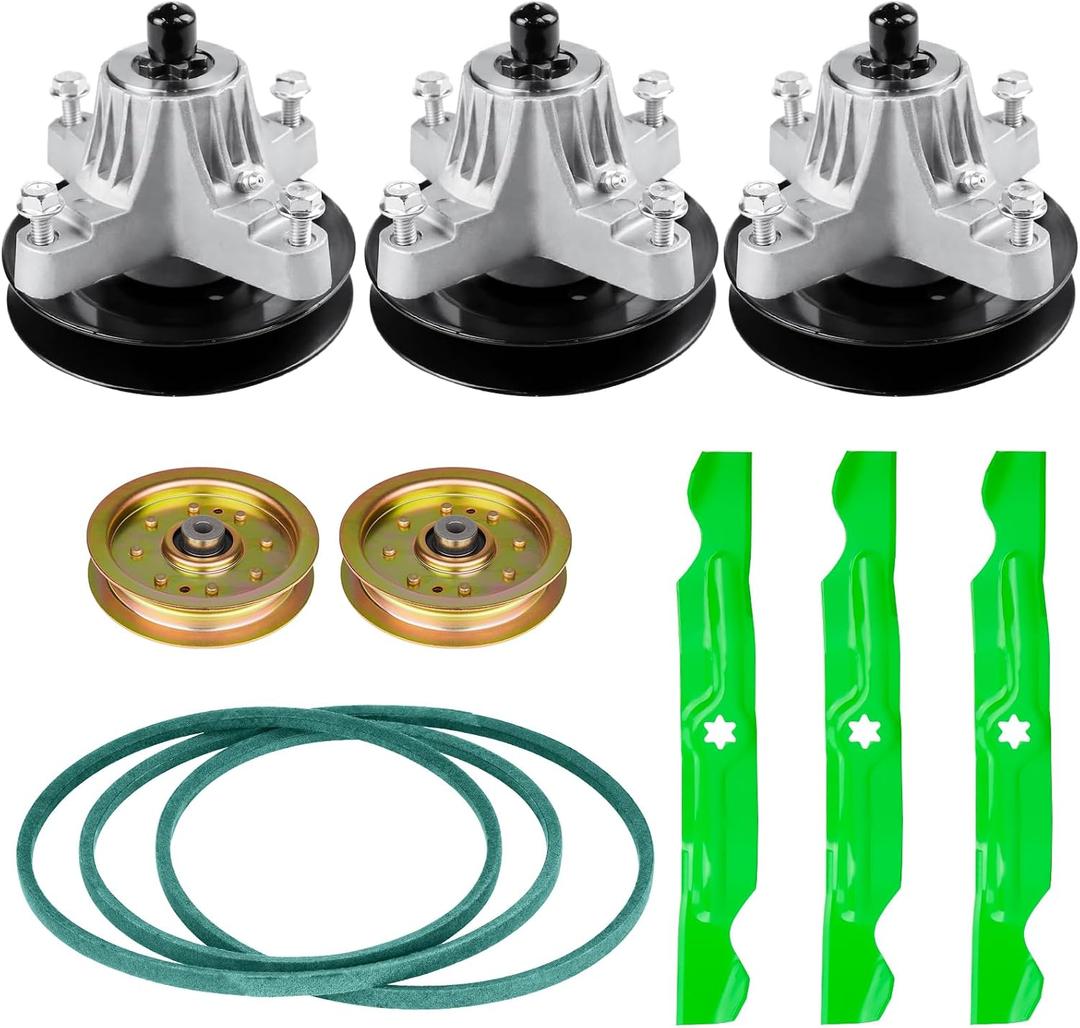 50 inch Mower Deck Rebuild Kit LTX1050KH LTX1050KW, Replaces Spindle Assembly 918-05016, 918-04825, Blade 742-04053, 942-04053, Length 162'' Belt 954-04240
