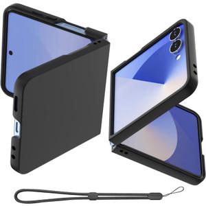 AICase for Samsung Galaxy Z Flip 7 Case Black, [Minimalist Fit] Ultra-Thin Slim Fit Protective Sturdy Solid PC Phone Cover for Samsung Flip 7 5G