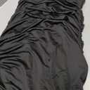 GOBLES Women's Sexy Bodycon Sleeveless Ruched Party Mini Cocktail Dress (Large, Black)