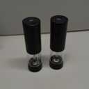 Electric Salt and Pepper Grinder Set Automatic Battery Pepper Mill Shakers Adjustable Coarseness Upgraded Larger Capacity with Led Home and Kitchen Appliances Birthday Gifts for Women Mom (Black/Black)