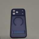 for iPhone 17 Pro Max Magnetic Case with Stand, Camera Control, Compatible with MagSafe, Full Lens Protection, Military Grade Shockproof, Translucent Men Women Slim Thin Case for 17 Promax, Blue