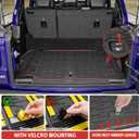 Cargo Liner Fit for 2021-2025 Jeep Wrangler JL Unlimited 4XE 4 Door, Cargo Mat TPE Trunk Mat All-Weather Protection Trunk Liners for 2024 Jeep Wrangler JL/JLU Accessories
