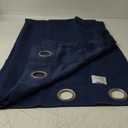 Sun Zero Easton Energy Saving Blackout Grommet Curtain Panel, 40" x 63", Navy Blue