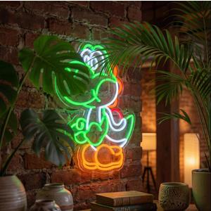 Anime Neon Sign Dinosaurs Neon Sign Dimmable LED Neon Lights for Bedroom Wall Decor Game Room Decor Dinosaur Decor for Kids Boys Man Cave, Gifts for Game Fans