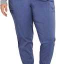 Dickies Women Scrub Pant Mid Rise Jogger with 5 Pocket and Elastic Waistband DK155 (X-Small Petite, Heather Navy)
