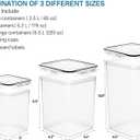 VERONES Large Tall Airtight Food Storage Containers, 10 PACK Plastic Airtight Kitchen & Pantry Organization, Ideal for Flour & Sugar Plastic Canisters with Labels