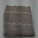 Taupe Sheer Curtains 84 Inches Long for Living Room 2 Panels Set,Flax Linen Farmhouse Curtains Neutral Boho Style White Embroidered Striped Drapes for Bedroom Dining Room Window, 52" W X 84" L