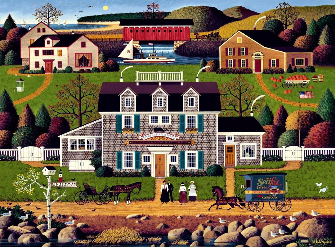 Buffalo Games - Charles Wysocki - Moonmeadow Cove - 1000 Piece Jigsaw Puzzle for Adults -Challenging Puzzle Perfect for Game Nights - Finished Size is 26.75 x 19.75