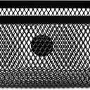 Amazon Basics Magnetic Storage Baskets, Mesh Organizers for Office Supplies and Workspace, 6" x 2.5" x 2.2", Black, 3-Pack
