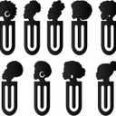 Laffact Black Girls Read Acrylic Bookmarks  18Pcs African American Women Reading Paper Clips, Black Women Books Tracker Page Clip Marker Book Club Bookish Birthday Gifts for Book Lover Reader School