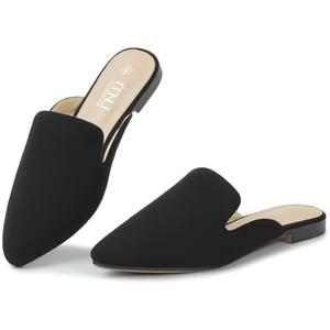 MUSSHOE Mules for Women Flats Comfortable Pointed Toe Women Mules 8.5