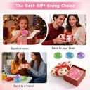 Glitter Dumpling Squishy,Rare Style Sugar Squishies Dumpling Mystery Box, Viral Bao Bun Squeeze Toy,Stress Relief Fidget Toys (Purple)