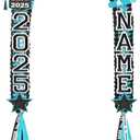 Juexica Graduation Ribbon Lei - Class of 2025 Graduation Leis, DIY Braided Necklace for Men and Women Graduation Gift (Green,1 Set)