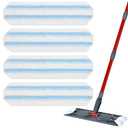 Mop Replacement Pads for Ocedar H2prO Flat Mop, 4 Pack Mop Refills for O-Cedar H2pro Flat Mop, Machine Washable Reusable Microfiber Mop Heads Replacements for Ocedar H2 Pro Mop