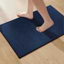 GRANNY SAYS Blue Bathroom Rugs, Absorbent Bath Mats 24" x 16", Soft Chenille Bathroom Mat, Small Bath Rugs Non Slip Washable, Quick Dry, Thin, Rug for Tub and Shower