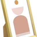 upsimples 4x6 Picture Frame Set of 3, Made of High Definition Glass for 4 x 6 Gold Frames, Wall and Tabletop Display Thin Border Photo Frame for Home Dcor