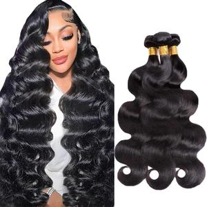 Human Hair Bundles Body Wave Bundles Human Hair 28 30 32 Inch Soft And Healthy Unprocessed Brazilian Remy Hair Extensions Tangle Free Daily Wear For Women Deals, Black