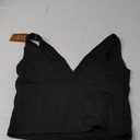 REORIA Women's Sexy Plunge Deep V Neck Sleeveless V Backless Tank Top Workout Yoga Crop Tops (Large, Black)
