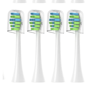 4 Pack Toothbrush Replacement Heads Compatible with 7AM2M AM100/AM105/AM110 Electric Toothbrush, Soft Brush Bristles, White