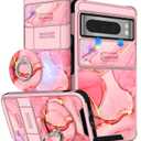 Buleens for Google Pixel 8 Pro Case 6.7 Inch - with Ring Stand & Camera Cover Aesthetic Cute Designed Women Girls Pretty Girly Fashion Unique Teens for Pixel 8 Pro Phone Case Compatible with Magsafe