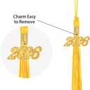 2026 Graduation Tassels, Gold Graduation Cap Tassels Decorations with 2026 Gold Charm,1Pcs, Grad Tassel Decorations Gifts