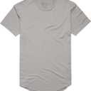 BYLT Performance Drop-Cut Men's T Shirt – Athletic Drop Cut Crewneck Tee – Moisture Wicking, Quick-Dry, Tapered Fit, Storm, XX-Large