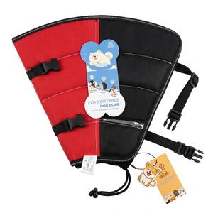 Dog Cone Soft Surgery Dog Cone Collar - Adjustable Long Foldable Comfortable for Recovery Alternative Prevent Biting Stop Licking Wound Small Medium Large Dogs  (L (Neck Girth 12.2-16.2))