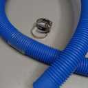 1.5 x 41 Pool Pump Replacement Hose, 2-Pack Above-Ground Pool Hoses with 4 Stainless Steel Clamps, Compatible with Intex, Coleman, Summer Waves Pool Pumps & Filters (2 PACK Blue)