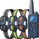 Shock Collar with Remote, Dog Training Collar, 4 Training Modes with Beep, Vibration, Safe Shock, Led Light, 2600 ft Wireless Range, Rechargeable for 3 Dogs, Small Medium Large 5-120Lbs