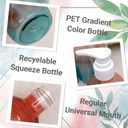 48 Pieces Empty Clear Gradient Color Pump Bottle, 8.4 oz Refillable Plastic Dispenser Bottles with Pump, Travel Lotion Container for Shampoo Hand Body Soap Oil Massage Moisturizer Face Cream Liquid