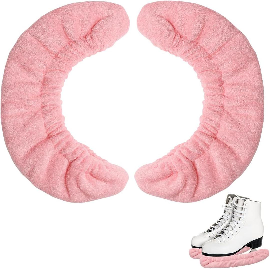 Coolrunner Ice Skate Blade Covers, Sports Blade Cover Skate Blade Protector for Hockey Skates, Figure Skates and Ice Skates, Black (Medium, Pink)