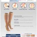 Truform Sheer Compression Stockings, 15-20 mmHg, Women's Knee High Length, 20 Denier, Beige, Medium