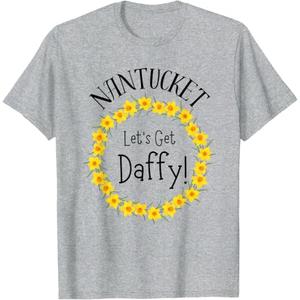 Nantucket Daffodil Let's Get Daffy T-Shirt (Color: Heather Grey, L)