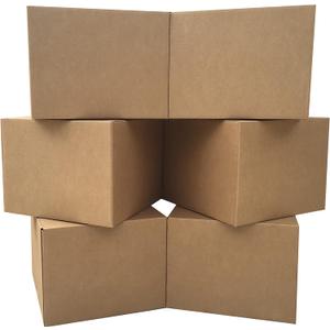 Large Moving Boxes 20'' x 20'' x 15'' (Pack of 6), Corrugated Cardboard Boxes for Packing, Shipping & Moving