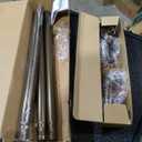 Zeerobee Curtain Rods for Windows 48 to 84, 1 Inch Industrial Wrap Around Curtain Rod, Indoor/Outdoor Room Divider Adjustable Drapery Pole, 48"-86", Antique Bronze