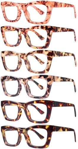 CCVOO Stylish Reading Glasses for Women, Eyeglasses, Blue Light Readers for Women, Computer Eye Glasses, Cheaters