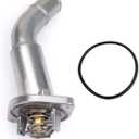 Thermostat Housing Assembly Compatible with 2002-2009 Trailblazer Envoy 9-7 Rainier Ascender Bravada 4.2L