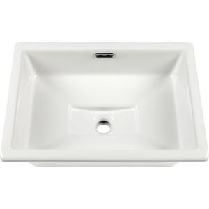 20.5" x 14.4" Self-rimming Bathroom Sink Undermount or Drop-in Ceramic Vanity Basin with Overflow (OB-15)