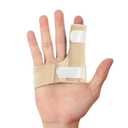 Promifun Finger Braces, Trigger Finger Splints for Straightening, Mallet Finger and Broken Finger, Finger Straighteners Provide Support and Relieve Pain - Khaki (Beige)