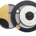 A Practical Vintage Wall Clock, an Artificial Clock, Suitable for Living Room Home Decoration Suitable for Kitchen, Living Room or Office(Black Gold Rhythm)
