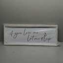 TQianJiang Master Bedroom Above Bed Wall Decor Art Funny Sleep Quote 32"×12" If You Love Me Let Me Sleep Sign Large Rustic Farmhouse Wood Framed for Couples Over Bed Wall Hanging (White)