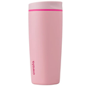 Owala SmoothSip Slider Insulated Stainless Steel Coffee Tumbler, Reusable Iced Coffee Cup, Hot Coffee Travel Mug, BPA Free 20 oz, Pink (Pucker Up
