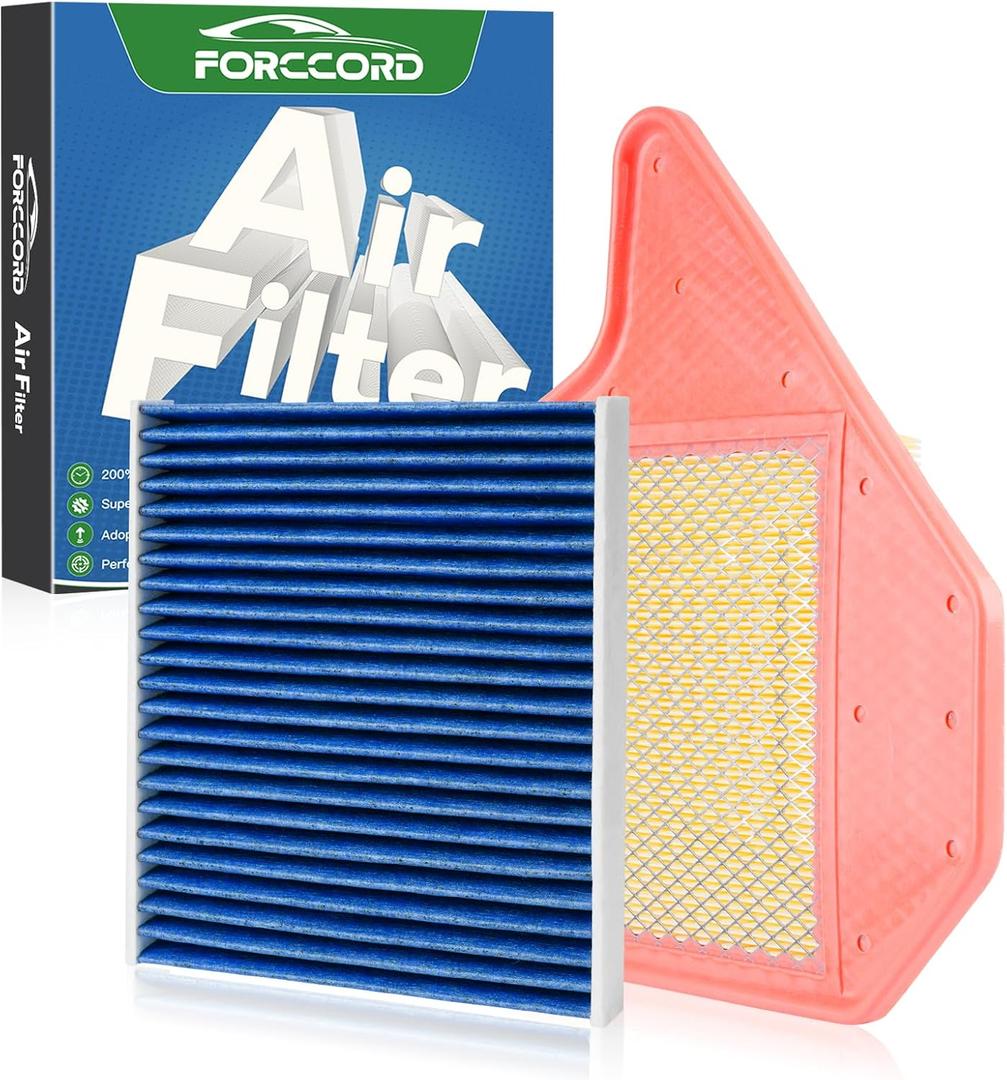Cabin Air Filter and Engine Air Filter Fit for 11-16 Chrysler Town & Country, 11-20 Dodge Grand Caravan, 12-15 Ram C/V, 11-14 Volkswagen Routan Replacement CF10743 CA11050 Accessories