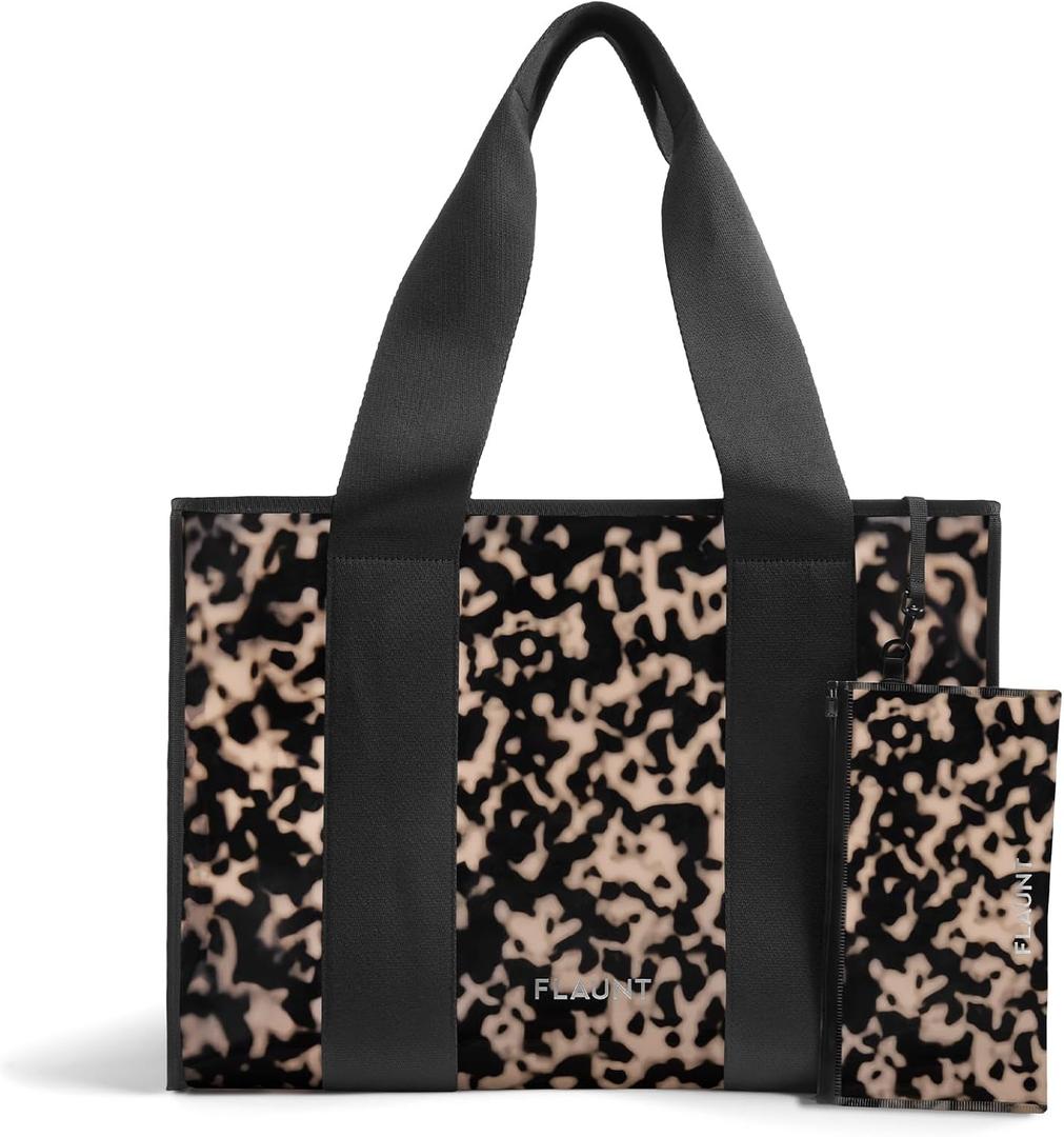 FLAUNT Everyday Tote Bag with Phone Pouch for Women - Lightweight, Airline Approved, Easy To Carry, Foldable & Washable