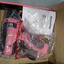 GRENPRO 8V Cordless Drill, Power Drill Set with 43pcs Accessories, 3/8" Keyless Chuck, Built-in LED, Type-C Charge Cable, Pink Drill Set for Women, Drilling & Screw Tightening/Loosening, Home DIY