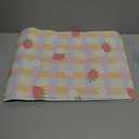 LilyCat Faux Leather Placemats Set of 6, Waterproof Oil-Proof Dining Table Mats for Kitchen, Indoor & Outdoor Heat Resistant Wipeable PU Place Mats, 18’’× 12’’, Strawberries and Small Flowers