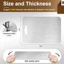 Titanium Cutting Board - 100% Pure Titanium Cutting Boards for Kitchen, Double Sided Medical-grade Cutting Mat for Easy to Clean, Ideal for Home & Outdoor Cooking (10in*14in*0.08in)